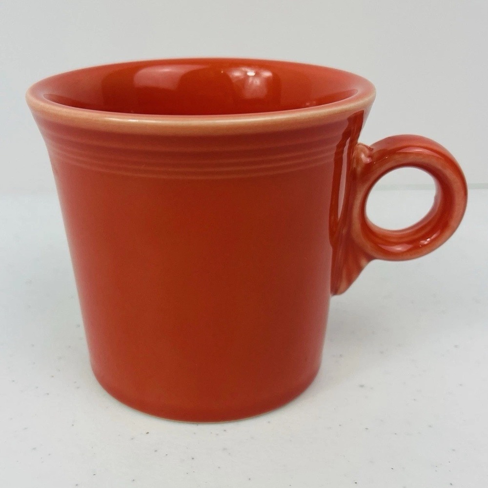 Fiestaware Fiesta Poppy Orange Coffee Mug 10 OZ Boho O Ring Handle
